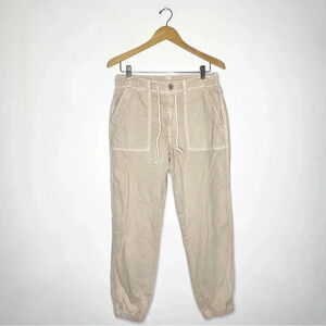 American Eagle AE Stretch Tomgirl Utility Jogger Pants Size 6 Khaki Cream